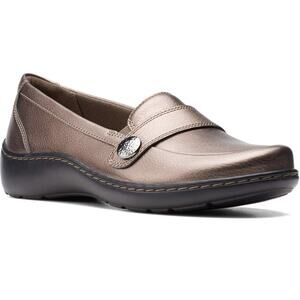 Clarks Collection Cora Daisy Shoes Bronze Metallic Womens Size 8 NEW Fast Ship